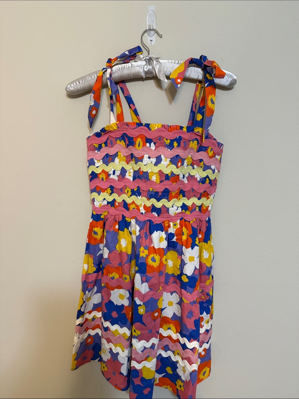 Sugarlips Multicolor Floral Tie-Shoulder Mini Dress XS